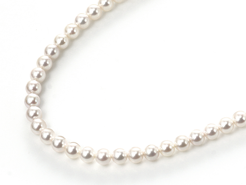 オーロラ彩凛珠 無調色 アコヤ真珠・ベビーパール・ネックレス(4.5-5ミリ・最上級)