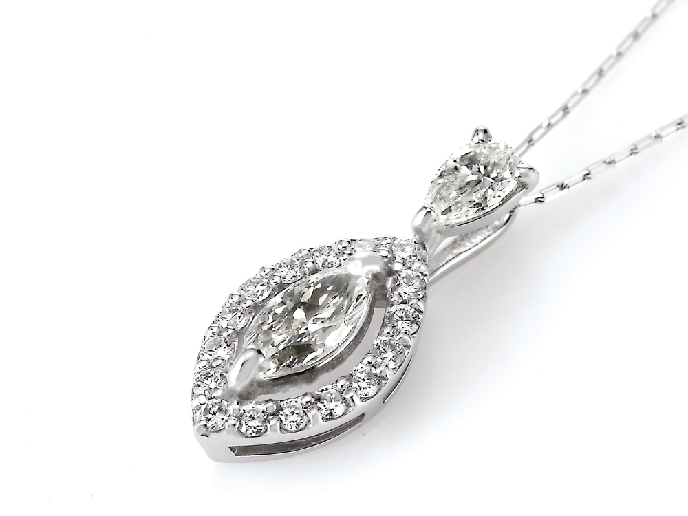プラチナ ダイヤモンド ネックレス(合計0.3ct)