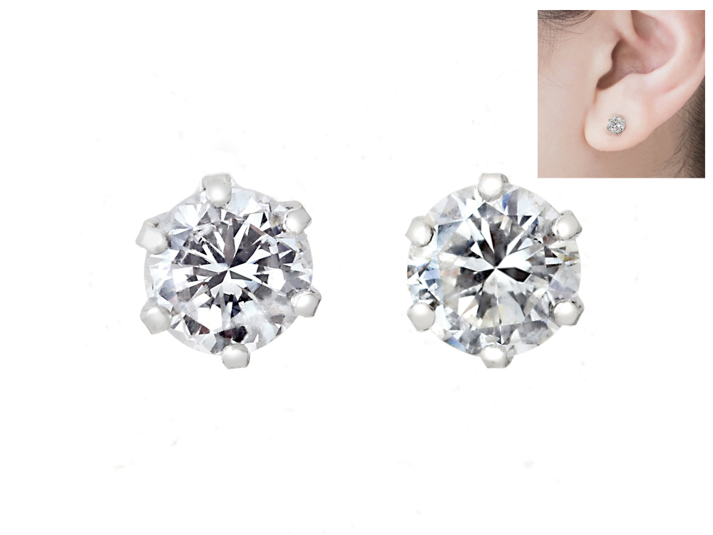 プラチナ ダイヤモンド ピアス PE3297(合計0.4ct・Gカラー前後 I-1クラス)